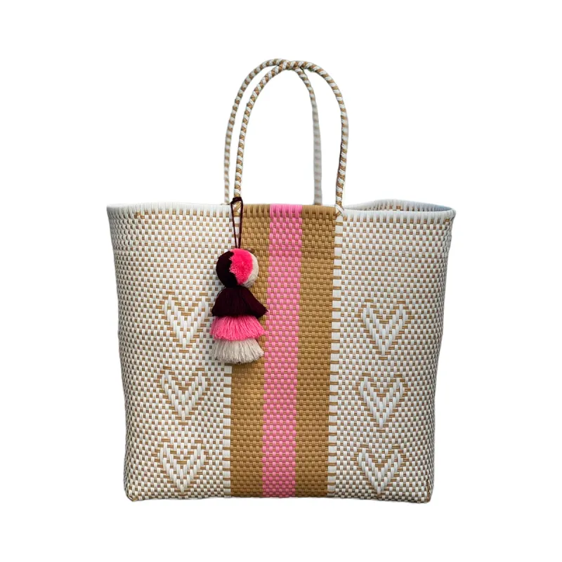 Giving Hearts Rose Nude Citron Tote sold by Squeeze De Citron