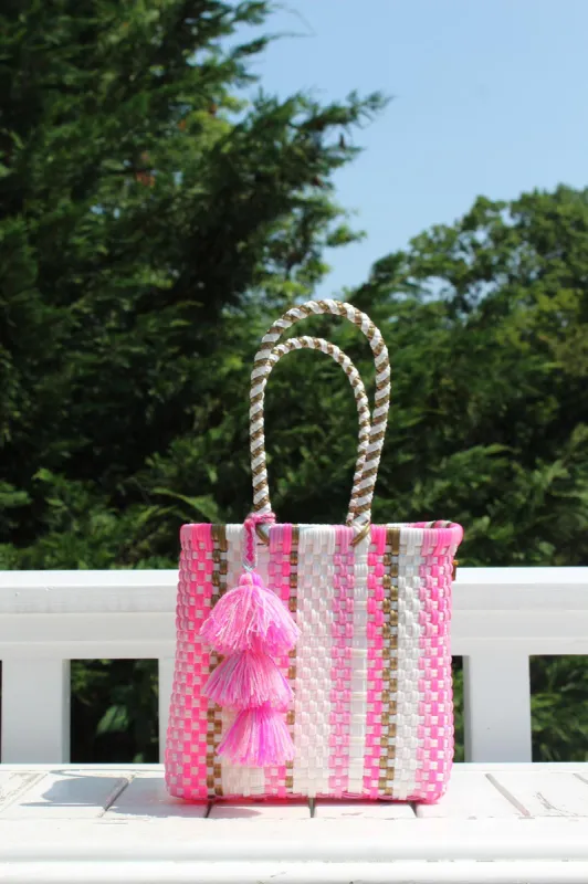 Mini - Rosa Neon Rain Citron Tote sold by Squeeze De Citron