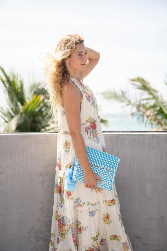 Sconset In Sky Citron Clutch sold by Squeeze De Citron