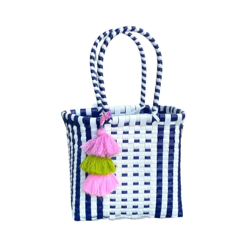 Mini - Preppy Blue and White Citron Tote sold by Squeeze De Citron