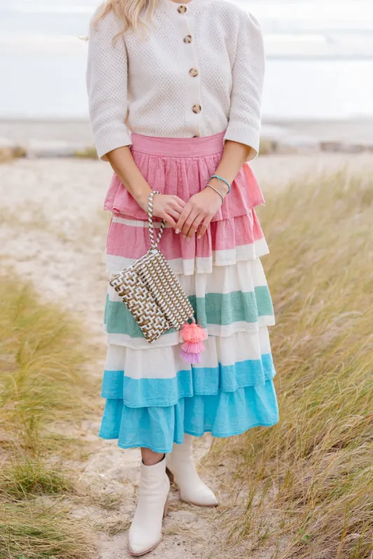 Mini Clutch - Preppy Tile Gold / White Citron sold by Squeeze De Citron