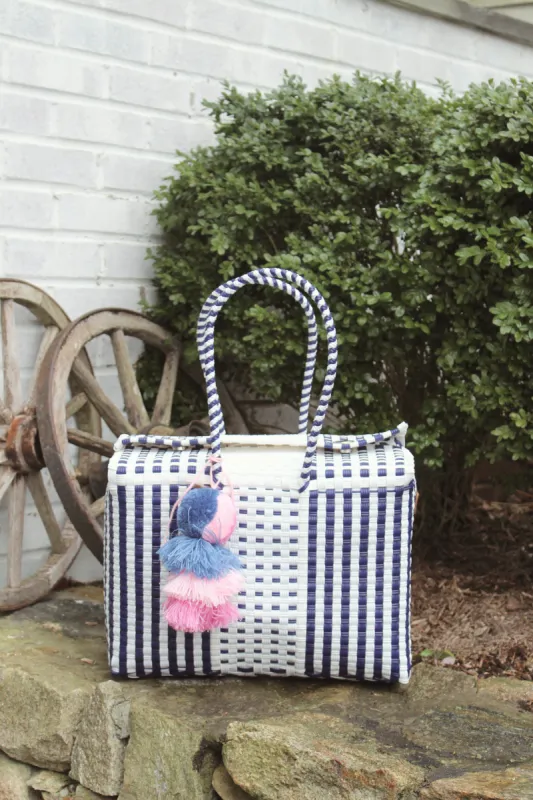 Preppy White and Blue Citron Box - Large sold by Squeeze De Citron