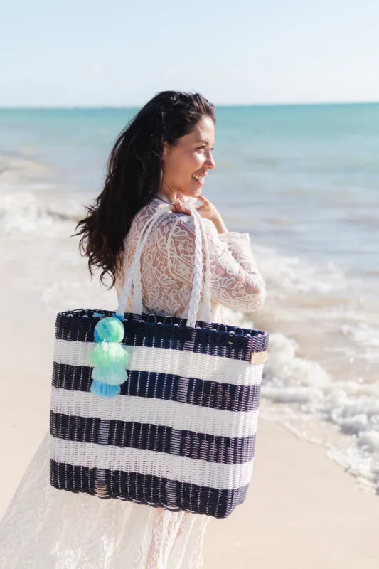 Nautical Navy / White Citron Tote sold by Squeeze De Citron