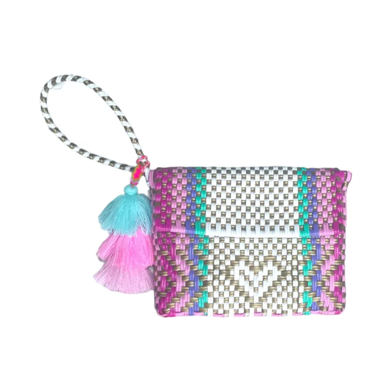 Mini Clutch - Heart Guide in Pink / Aqua Citron sold by Squeeze De Citron