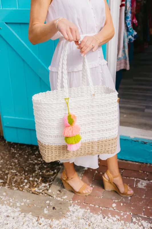 Coastal Knit Boardwalk Citron Tote sold by Squeeze De Citron