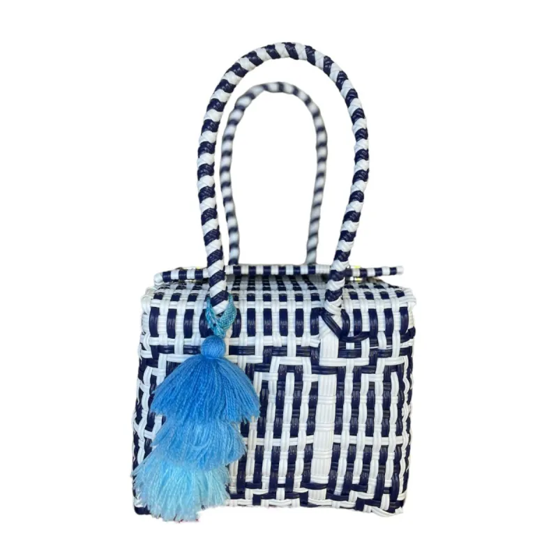 Preppy Tile Navy Citron Box - Mini sold by Squeeze De Citron