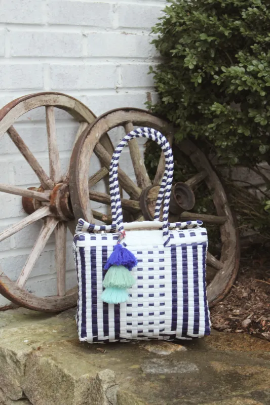 Preppy White and Blue Citron Box - Small sold by Squeeze De Citron