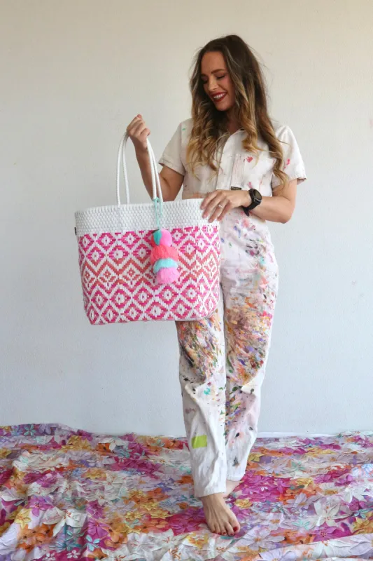 Spring Carnival Citron Tote - Pink sold by Squeeze De Citron