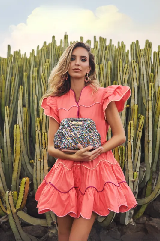 Grenada Bag Raffia Clutch sold by Squeeze De Citron