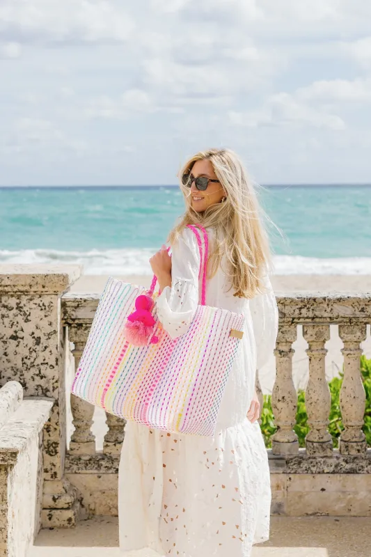 Iris Neon Pink Citron Tote sold by Squeeze De Citron