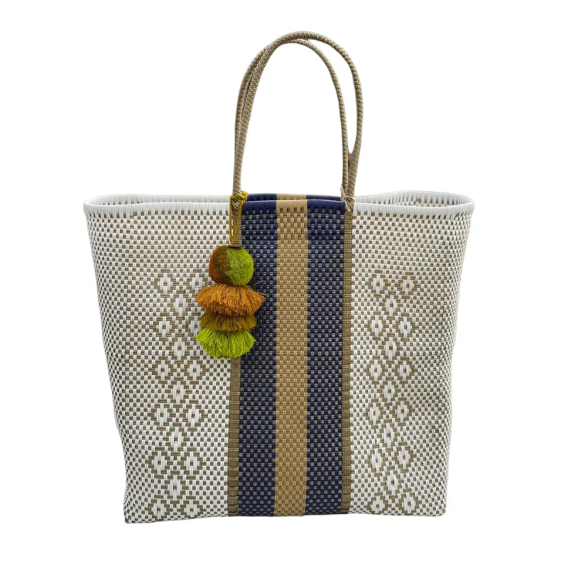 Navy Latte Joy Citron Tote sold by Squeeze De Citron