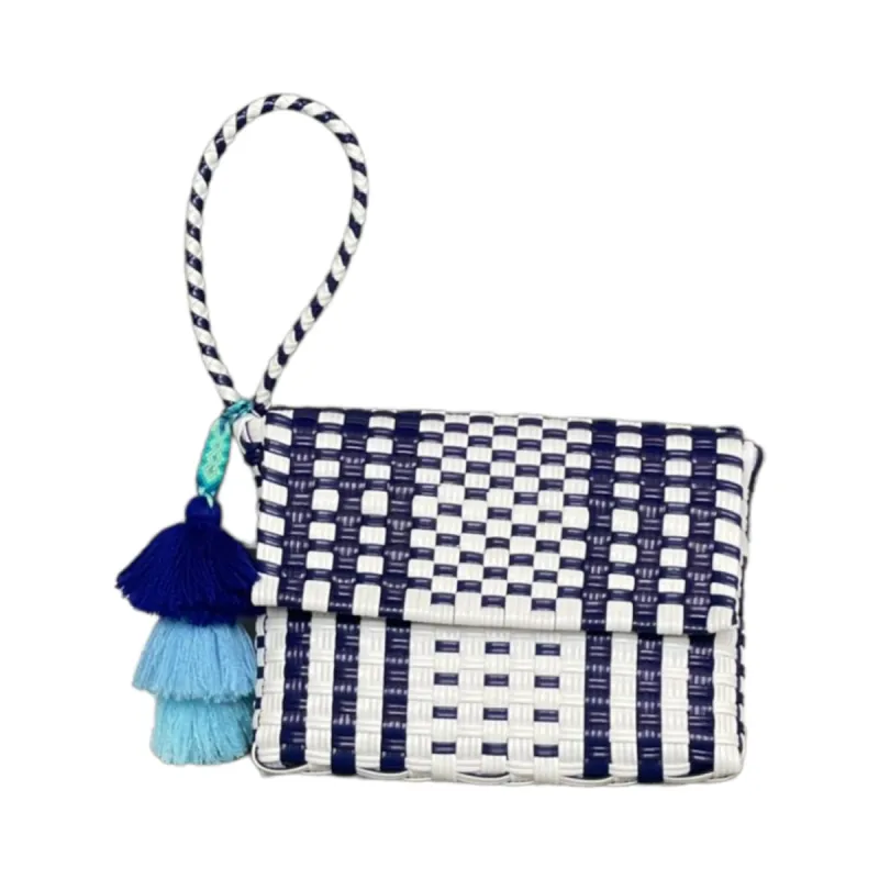 Mini Clutch - Preppy White and Blue Citron sold by Squeeze De Citron