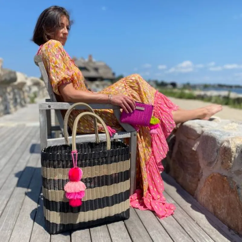 Nautical Black / Tan Citron Tote sold by Squeeze De Citron