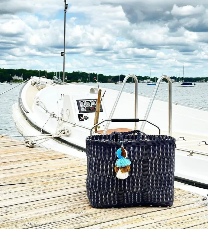 Navy Mesh Citron Tote sold by Squeeze De Citron