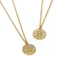 Crystal Circle Initial Pendant Necklace sold by The Sis Kiss