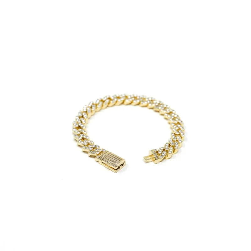 Dainty Crystal Cuban Chain Bracelet sold by The Sis Kiss