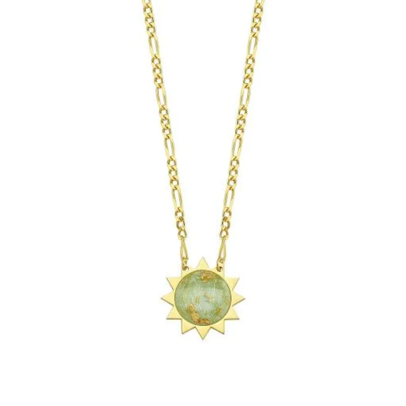 Starburst Pendant on Gold Link Chain sold by The Sis Kiss