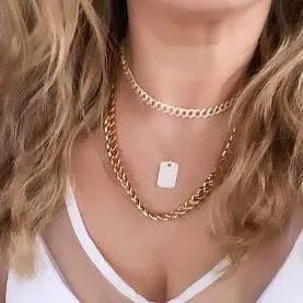 Crystal Tag Pendant Necklace sold by The Sis Kiss product image thumbnail 3