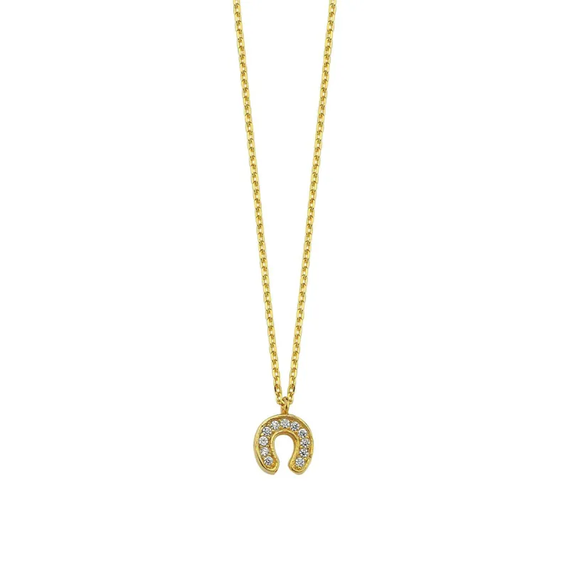 Lucky Charm Horseshoe Necklace sold by The Sis Kiss