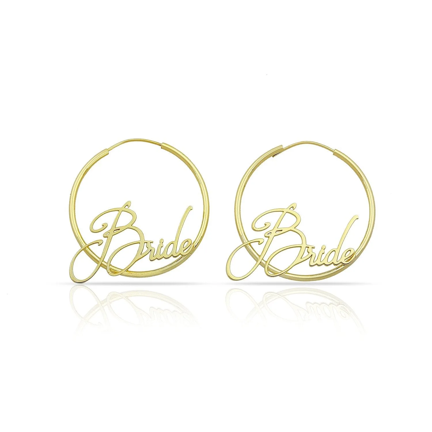 Bride Signature Script Hoops sold by The Sis Kiss
