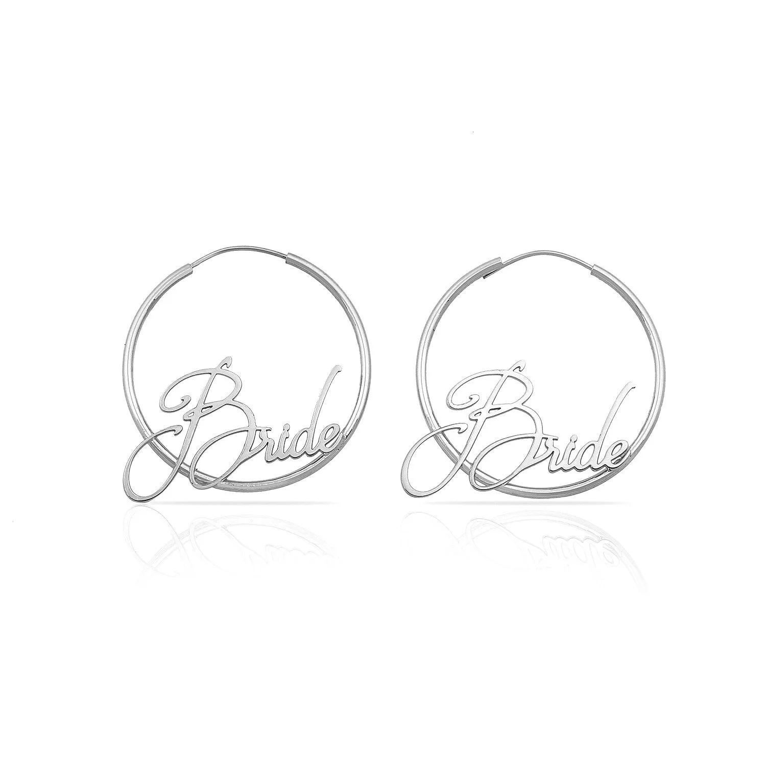 Bride Signature Script Hoops sold by The Sis Kiss product image thumbnail 3