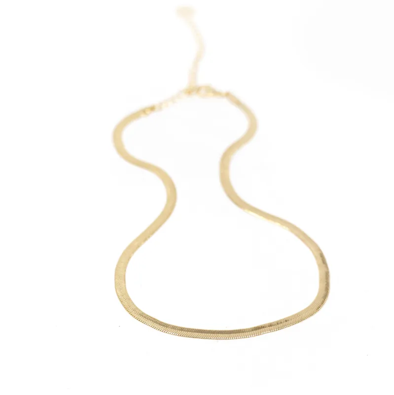 Skinny Herringbone Necklace sold by The Sis Kiss