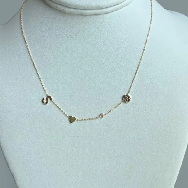 Custom Initial and Zodiac Necklace sold by The Sis Kiss