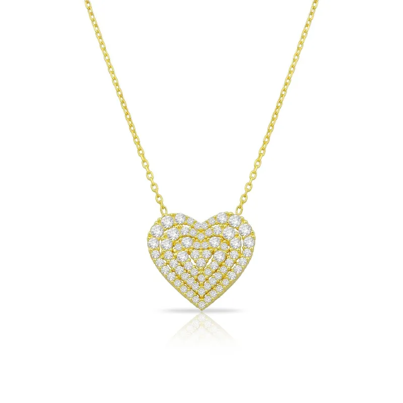 Sweetheart Crystal Heart Necklace sold by The Sis Kiss