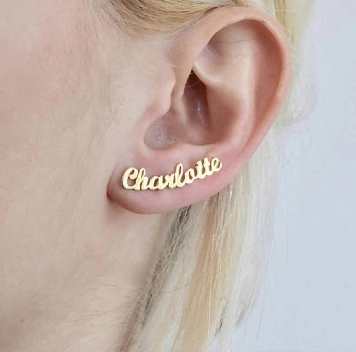 Custom Name Earring Crawlers sold by The Sis Kiss product image thumbnail 3