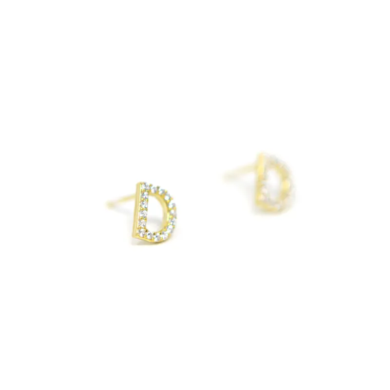 Single Letter Initial Earrings - Sold as Separates sold by The Sis Kiss