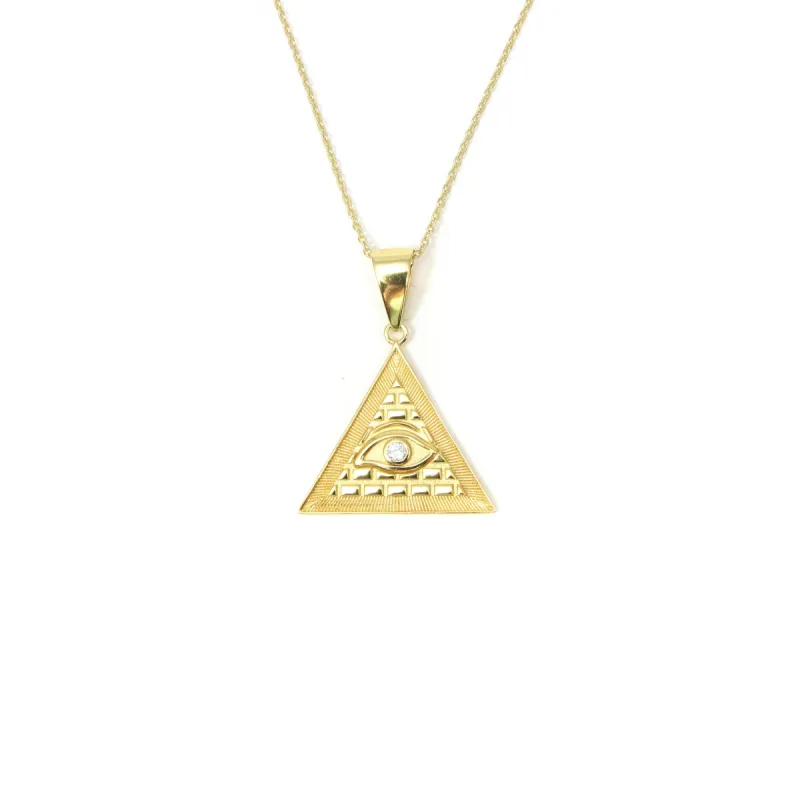 Evil Eye Pyramid Pendant sold by The Sis Kiss