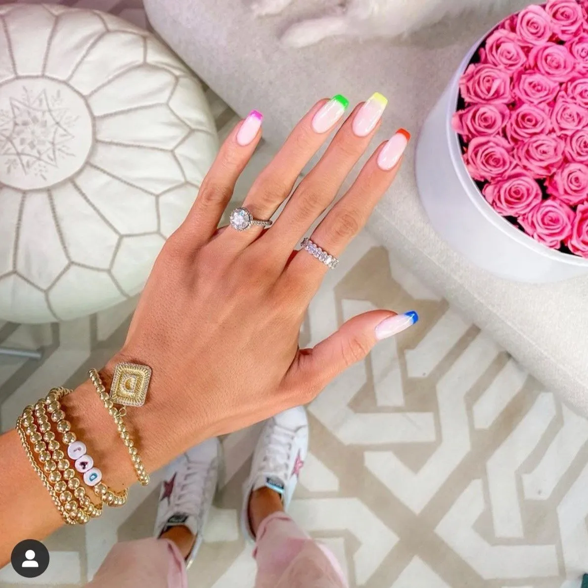 Square Initial Bracelet in Gold sold by The Sis Kiss product image thumbnail 2