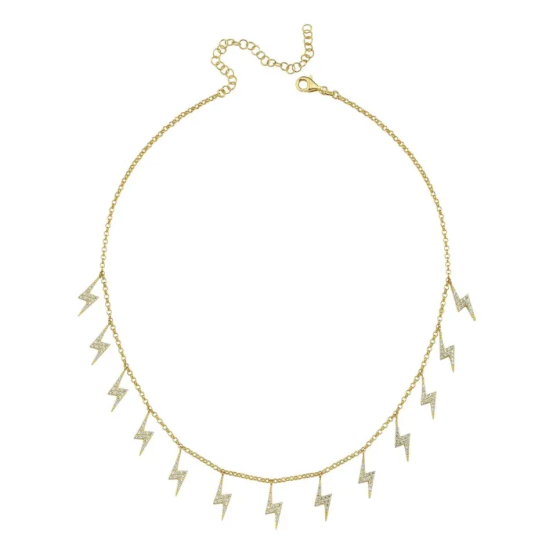 Lightning Bolt Choker Necklace sold by The Sis Kiss