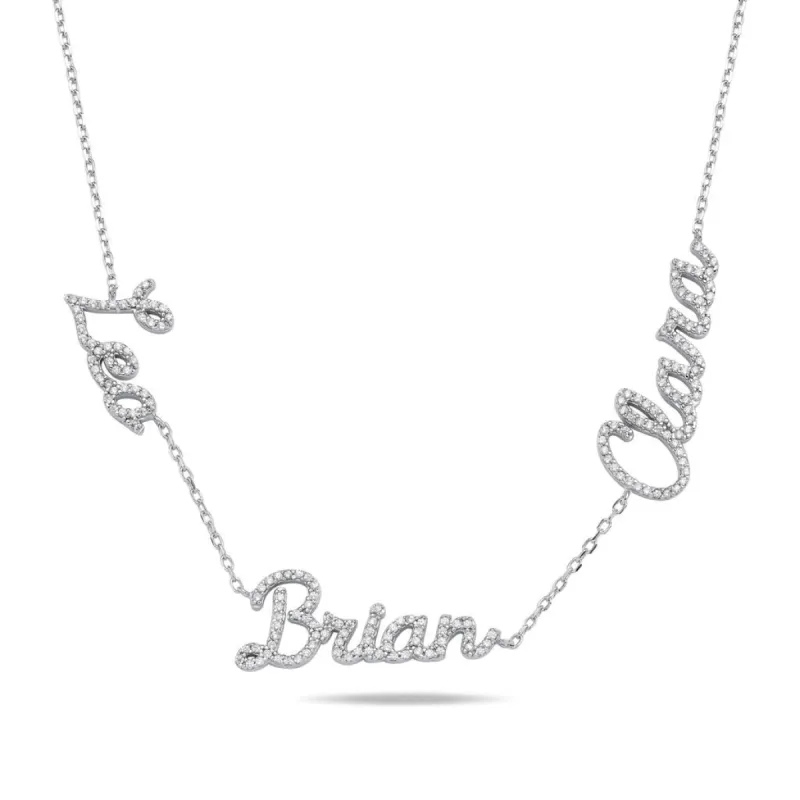 Custom Crystal Script My Mantra Name Necklace sold by The Sis Kiss