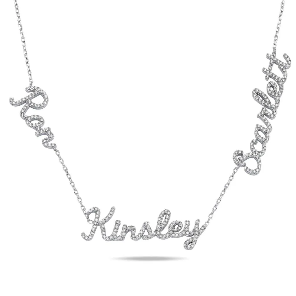 Custom Crystal Script My Mantra Name Necklace sold by The Sis Kiss product image thumbnail 3