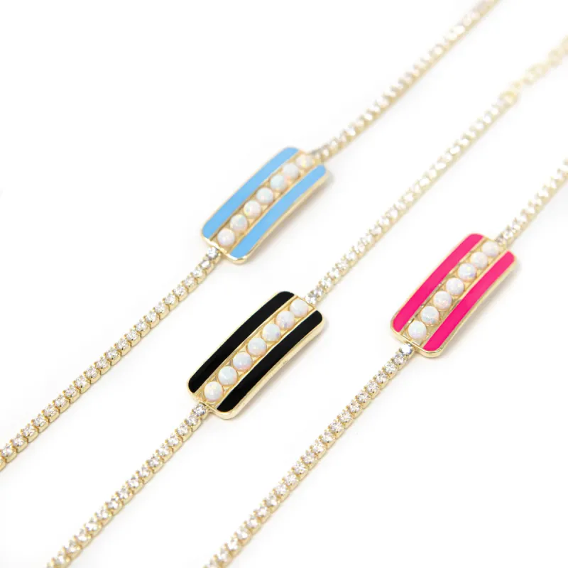 Opal Bar Tennis Bracelets sold by The Sis Kiss