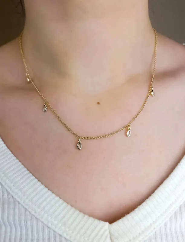 Crystal Drop Necklace sold by The Sis Kiss