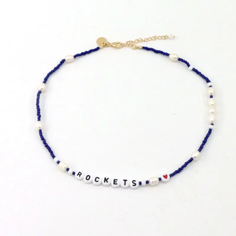 Home Team ROCKETS Beaded Jewelry sold by The Sis Kiss