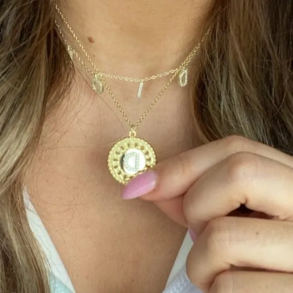 Halo Chain Initial Pendant sold by The Sis Kiss product image thumbnail 5