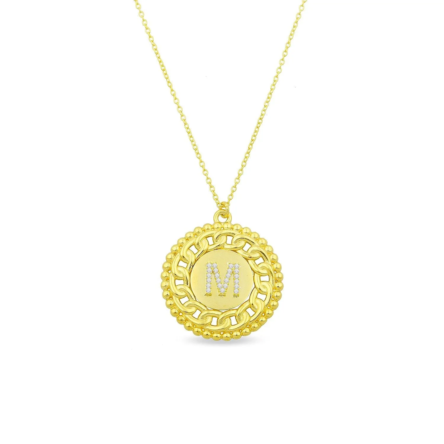 Halo Chain Initial Pendant sold by The Sis Kiss