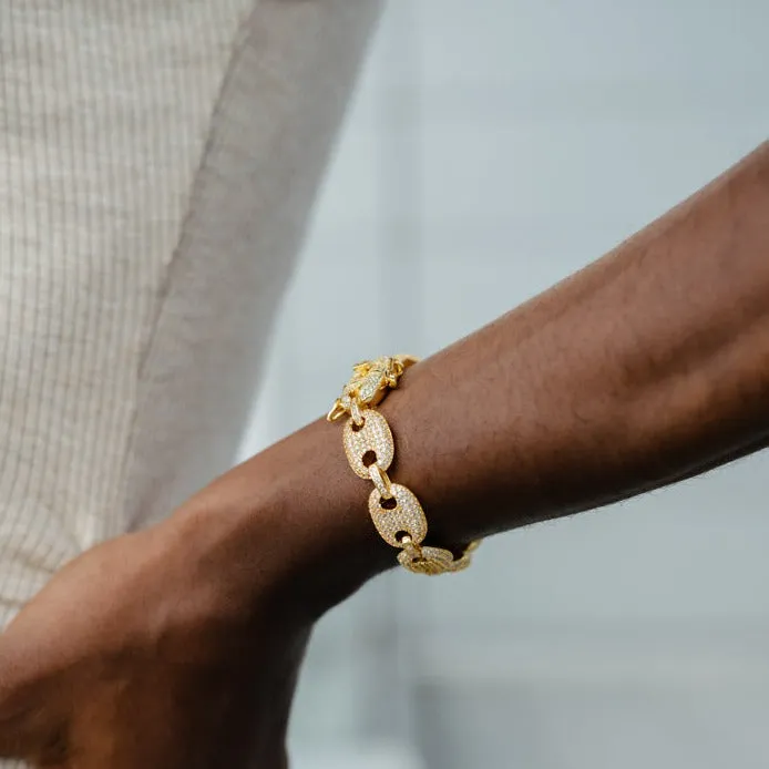 Glam Gold and Crystal Anchor Chain Bracelet sold by The Sis Kiss product image thumbnail 4
