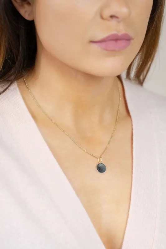 Custom Laser Engraved Circle Charm Necklace - PREORDER sold by The Sis Kiss