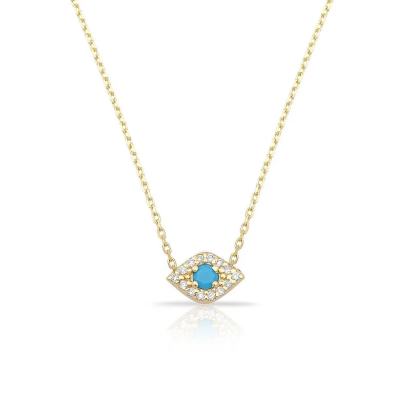 TSK Diamond Evil Eye Necklace sold by The Sis Kiss