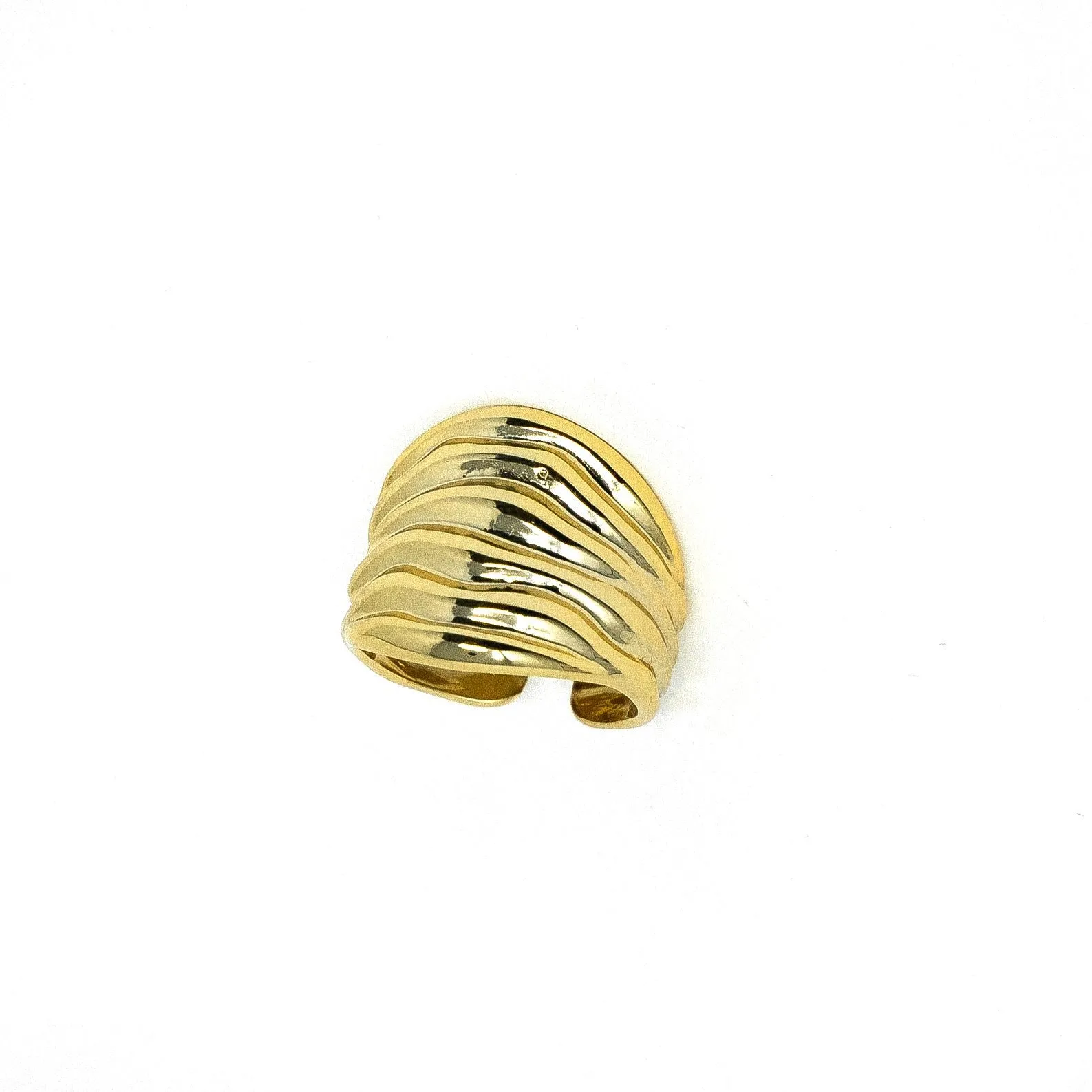 Gold Waves Adjustable Ring sold by The Sis Kiss