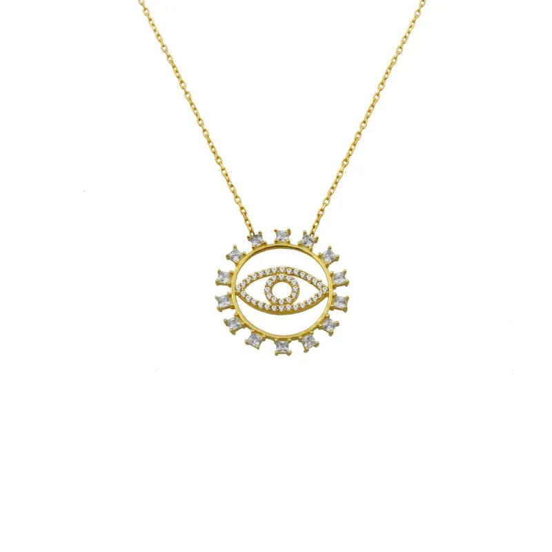 Crystal Circle with Crystal Evil Eye sold by The Sis Kiss