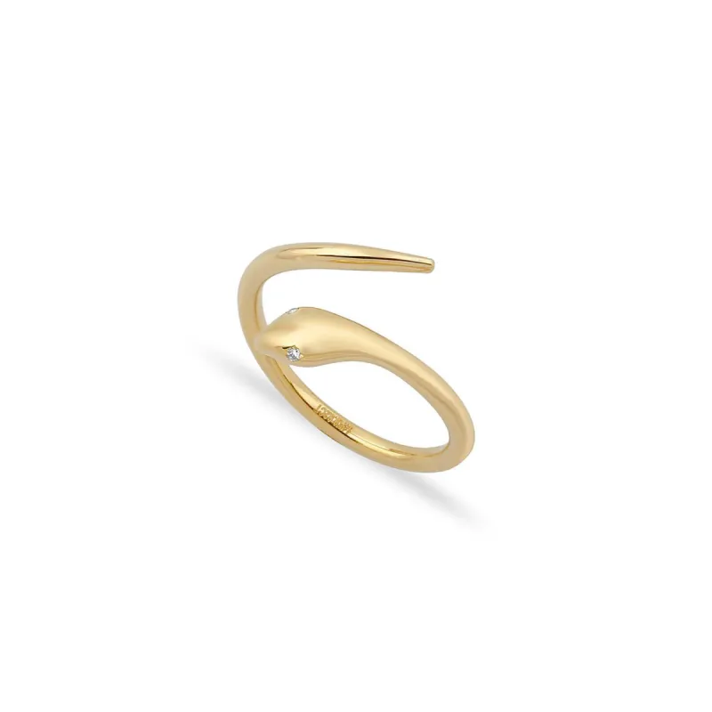 TSK Diamond Eyes Serpent Ring sold by The Sis Kiss