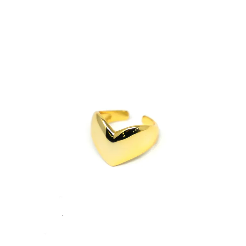 Statement Gold Heart Ring sold by The Sis Kiss