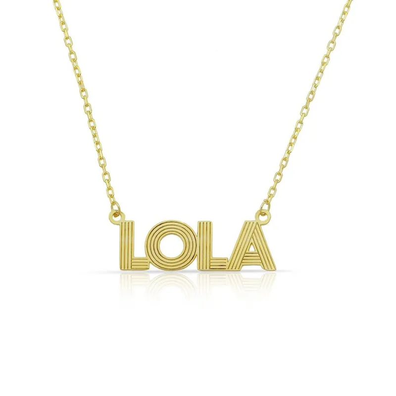 Custom Gatsby Nameplate Necklace sold by The Sis Kiss