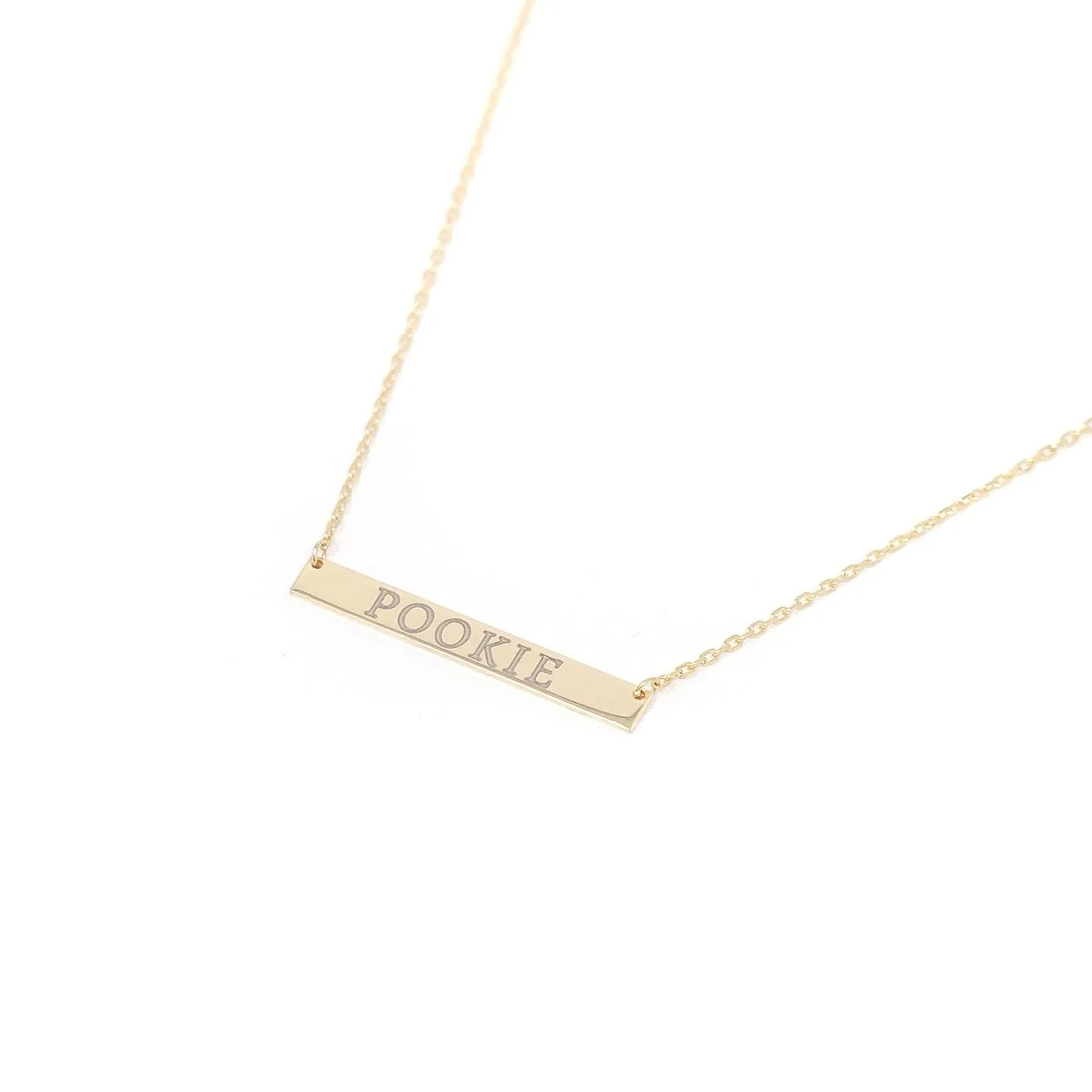 Custom Laser Engraved Bar Necklace sold by The Sis Kiss product image thumbnail 2