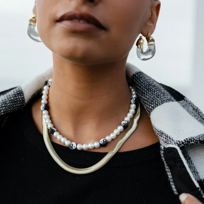 Yin Yang Pearl and Bead Necklace or Bracelet sold by The Sis Kiss product image thumbnail 5